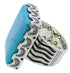 Southwestern Sterling Silver Turquoise Jewelry Ring Size 6-3/4 YX34679
